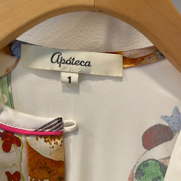 Apoteca Fashion Unique Silk Spandex Multicolor Cup Cake Print Summer Dress Sz S - Picture 2 of 8